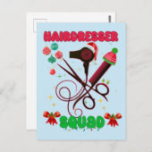 Kapper Kerst Squad Haar Salon Grappig Briefkaart (Voorkant / Achterkant)
