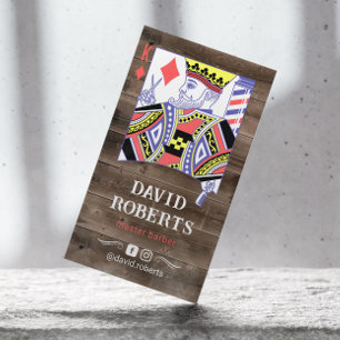 Kapper King Kapper Rustiek Hout Stylist Visitekaartje