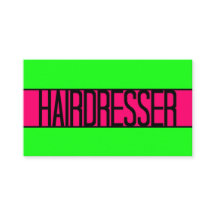 Kapper Neon Green en Hot Pink Visitekaartje