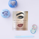 Kapper prijslijst Roos Lash Brow Make-up Lips Flyer (Enkel)