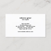 Kapper Salon Roos Gouden Faux Sequins Visitekaartje (Achterkant)