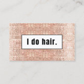 Kapper Salon Roos Gouden Faux Sequins Visitekaartje (Voorkant)