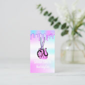 kapper schaar holografisch modern visitekaartje (Staand voorkant)