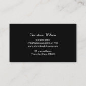 Kapper schaar op zwart visitekaartje (Achterkant)