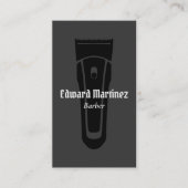 Kapper Shop Kapper Modern Zwart Haar Clipper Visitekaartje (Voorkant)