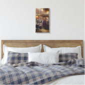 Kapper Shop van Klx Canvas Afdruk (Insitu (Slaapkamer))