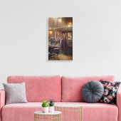 Kapper Shop van Klx Canvas Afdruk (Insitu (Woonkamer))