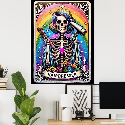 Kapper Tarot Kaart Collectie Poster (Thuiskantoor)