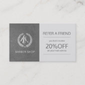 Kapper winkel zilvergrijs logo verwijzing sjabloon (Voorkant)