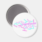 Kapper Word Cloud Magnet Magneet (Voorkant / Achterkant)