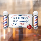 Kapperpaal voor kapperzaak aanpassen raamsticker (Vel 2)