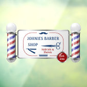 Kapperpaal voor kapperzaak aanpassen raamsticker (Vel 3)