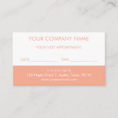 Kappersafspraakkaart Informatiekaartje (Voorkant)