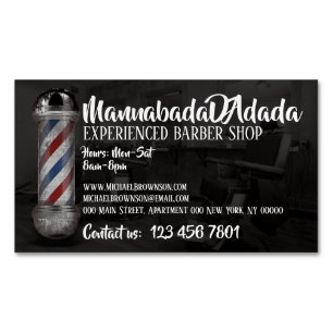 Kapperspaal Hair Man winkel aangepaste foto Magnetisch Visitekaartje