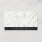 kappersschaar | marmerhout visitekaartje (Achterkant)