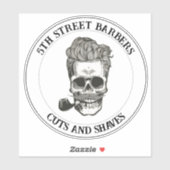  kappersschedel Logo  Sticker (Vel)