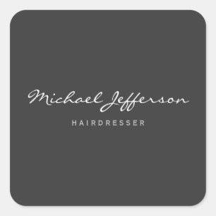 Kappersscript Professional Vierkante Sticker