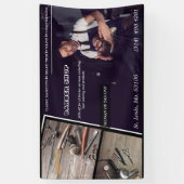 kapperszaak moderne kapsel schaar kapper spandoek (Verticaal)