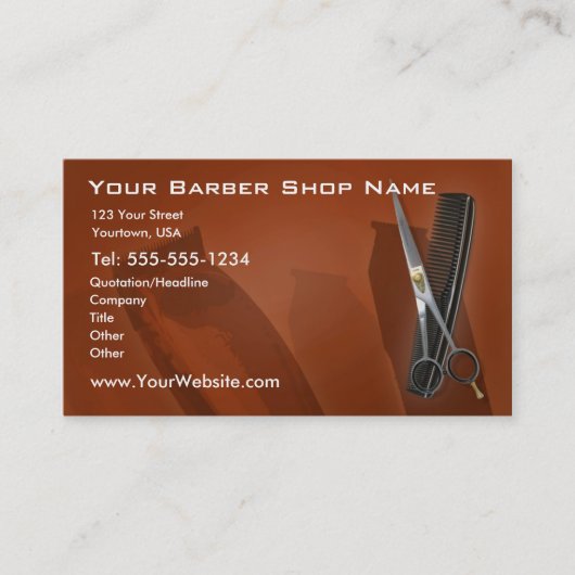 Kapperszaak visitekaartje (Voorkant)