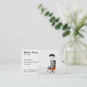 Kapperszaak visitekaartje (Staand voorkant)