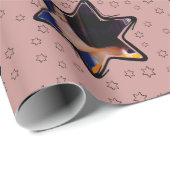 Kapsalon Aangepaste Foto Kerststerren  Inpakpapier (Rol Hoek)