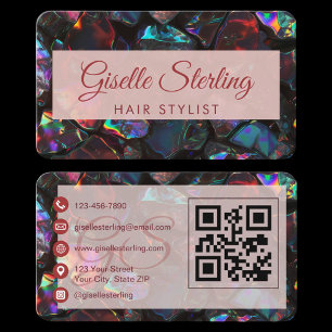 Kapsalon Black Opal QR Code Visitekaartje