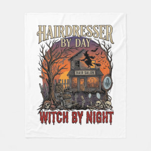 Kapsalon Dag Heks Nacht Halloween Salon Schedels Fleece Deken
