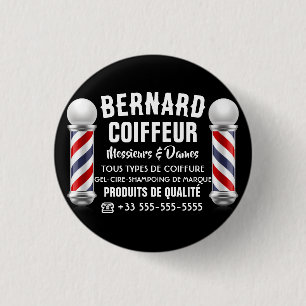 Kapsalon decoratie ronde button 3,2 cm