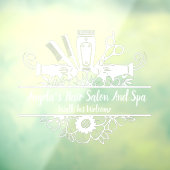 Kapsalon en Spa White aanpassen Raamsticker (Vel 3)