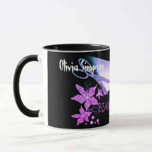 Kapsalon Glitter Glanzende Schaar Bloemen Schoonhe Mok