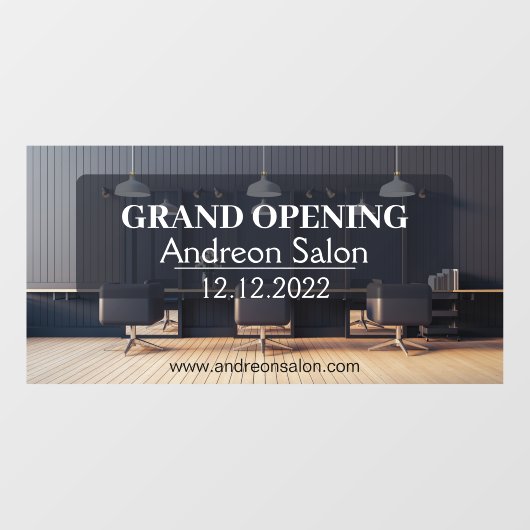 Kapsalon grand opening algemeen raamsticker (Vel)