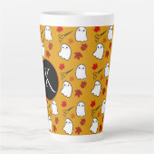 Kapsalon Halloween Ghosts Initiaal Latte Mok (Voorkant)