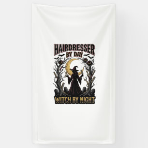 Kapsalon Heks Halloween Stylist overdag ontwerp_ Spandoek