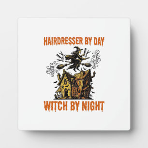 Kapsalon Heks Halloween Vintage Salon T-shirt_1 Fotoplaat