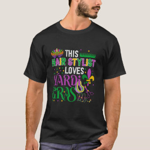 Kapsalon houdt van Mardi Gras-kostuum Gemaskerde k T-shirt