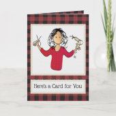 Kapsalon Kapper Kerst Dank Je Kaart  (Voorkant)