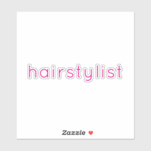 Kapsalon Kapper Roze Spa Salon Bruiloft Sticker