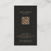 Kapsalon/Kapper/Scheer Kapschaar Kraft QR Code Visitekaartje (Achterkant)