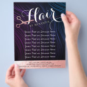 Kapsalon Kapper Schoonheid Roze Gouden Schaar Flyer (Hand)