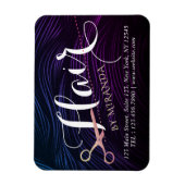 Kapsalon Kapper Schoonheid Roze Gouden Schaar Magneet (Verticaal)