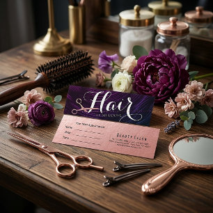 Kapsalon Kapper Schoonheid Roze Gouden Scharen Mini Visitekaartjes