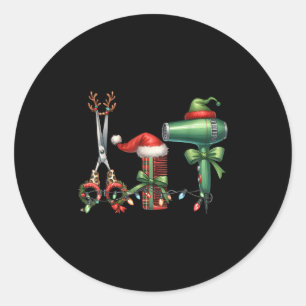 Kapsalon Kerst Kapselstylist Licentie Kappers Ronde Sticker