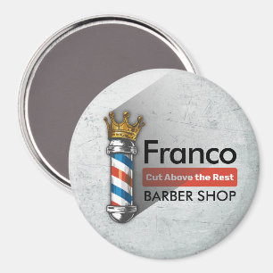 Kapsalon King Crown Herensalon Barberpaal Kappersz Magneet