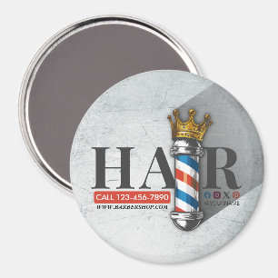 Kapsalon Koning Kroon Herderstok Kapper Salon Magneet