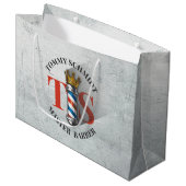 Kapsalon Koning Kroon Kapper Paal Kapsalon Groot Cadeauzakje (Voorkant Gekanteld)