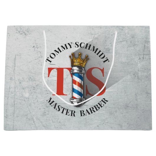 Kapsalon Koningskroon Barbershop Barberpaal Kapper Groot Cadeauzakje (Voorkant)