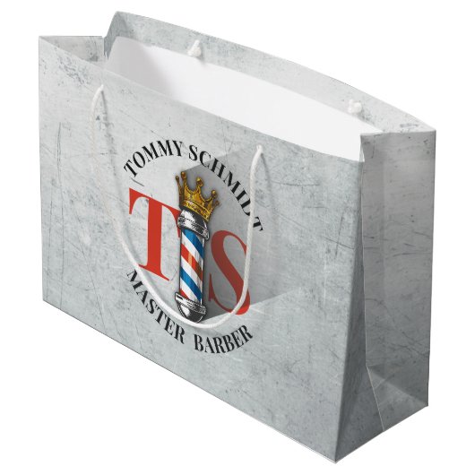 Kapsalon Koningskroon Barbershop Barberpaal Kapper Groot Cadeauzakje (Achterkant Gekanteld)