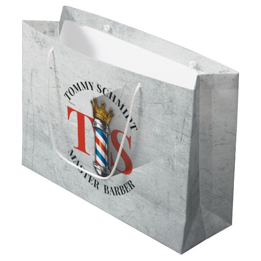Kapsalon Koningskroon Barbershop Barberpaal Kapper Groot Cadeauzakje (Voorkant Gekanteld)