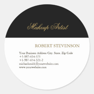 Kapsalon Make-up Artiest Bedrijf Ronde Sticker