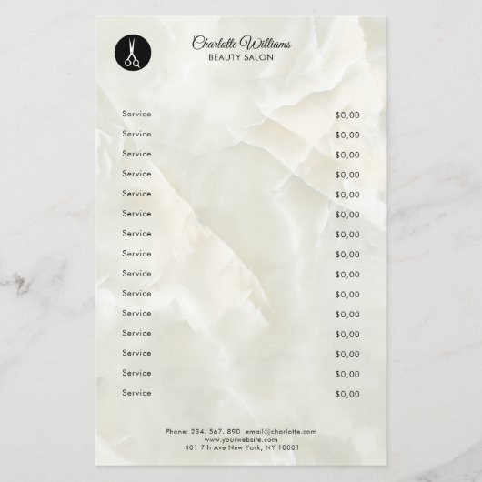 Kapsalon Marmor Flyer (Voorkant)